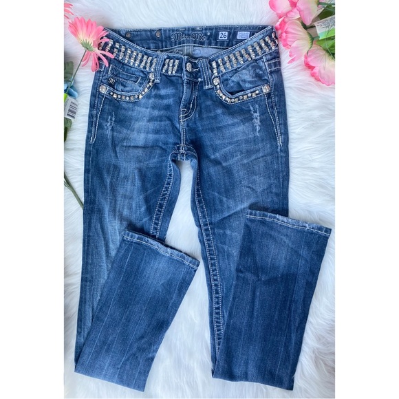 Miss Me Studded Distressed Jeans - Picture 2 of 9